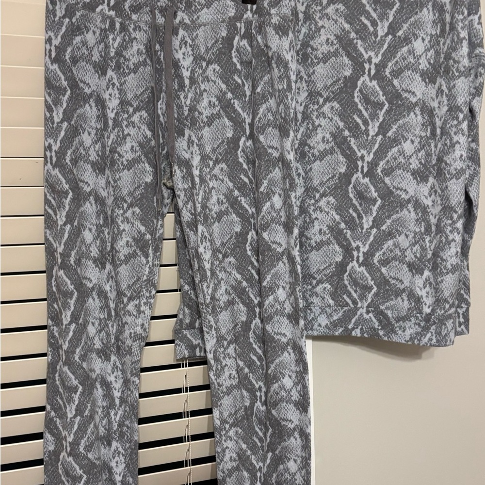 PJ Salvage Gray Snake Print Pajama Set